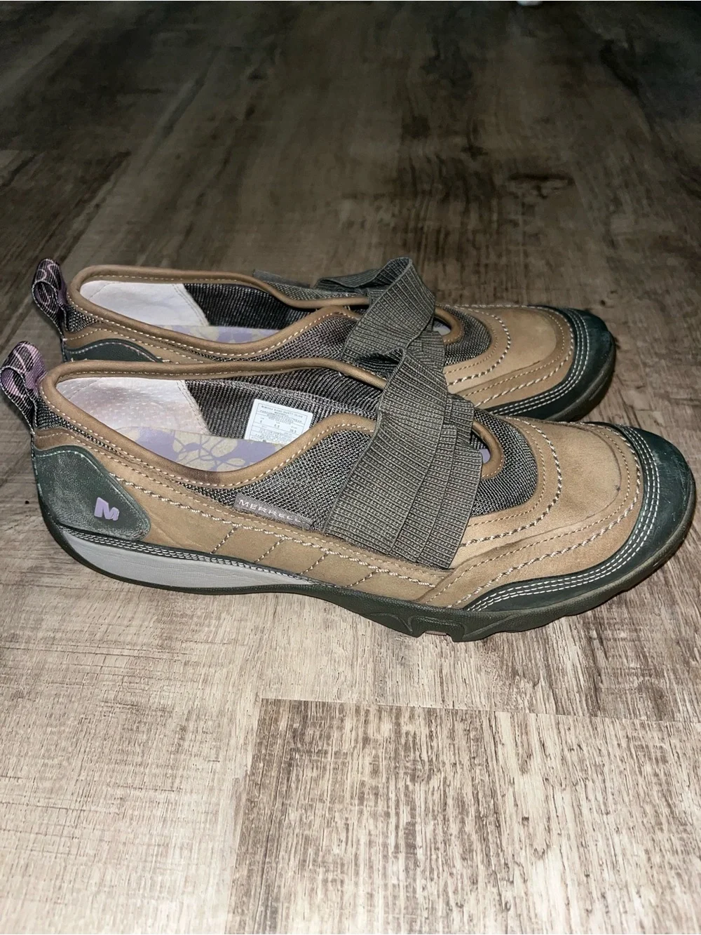 Merrell Womens Size 8 Mimosa Dusty Olive Slip On Hiking Travel Shoes EUC